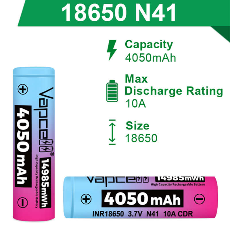 Vape Battery 18650 - Original Vapcell N41 INR 18650 Battery
