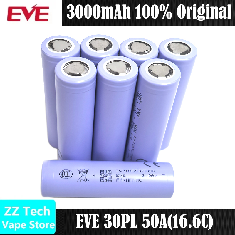 Grade A EVE 30PL 18650 Battery - đánh giá và giá Vape Battery 18650